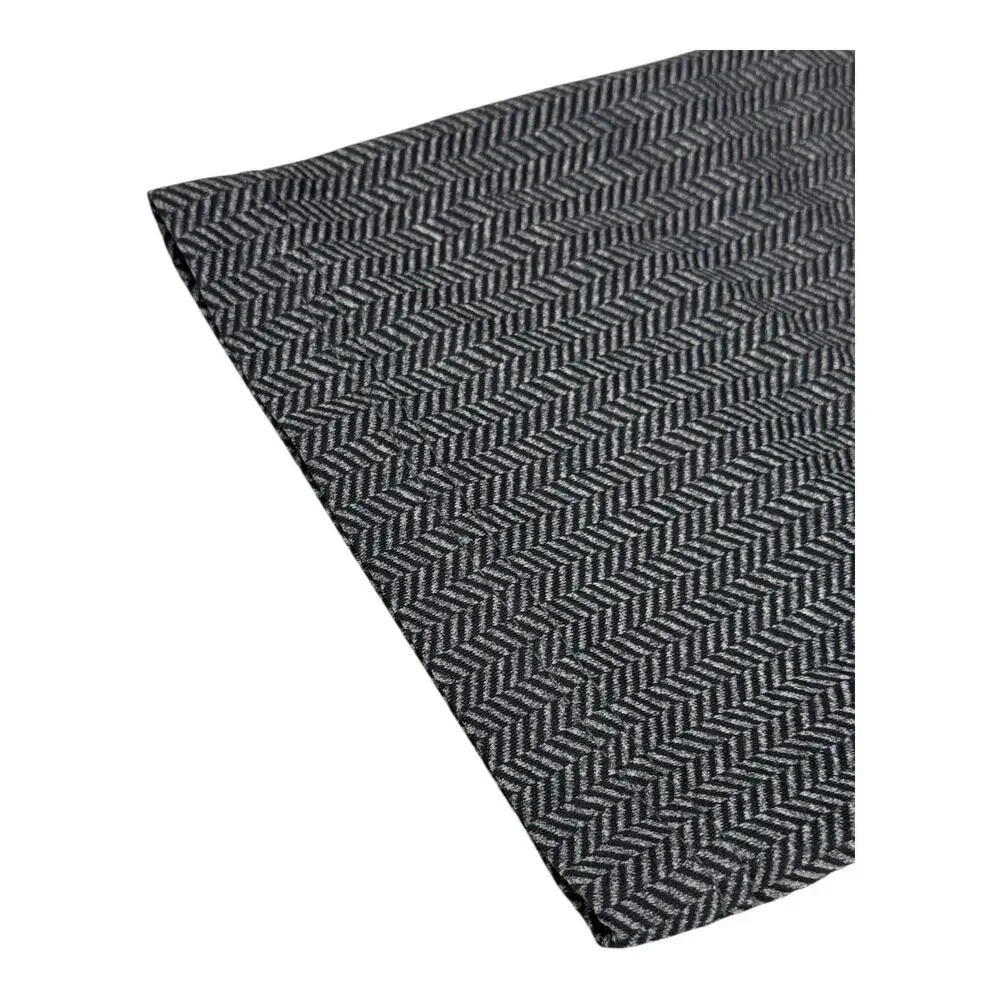 Rhoback M Black Gray Chevron Herring Bones Polo Shirt Athleisure Relax Golf - Picture 7 of 10